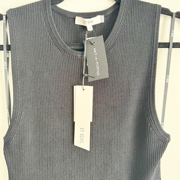 Cushnie Et Ochs Ellie Black Cut Out Ribbed Dress Medium - Picture 6 of 10